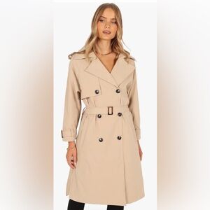 Petal & Pup Tan Trench Coat New With Tags Size Small